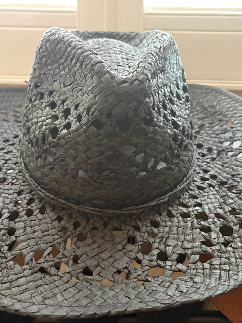 🛍️ Wild Fable Black Open Weave Paper Straw Cowboy Western Hat